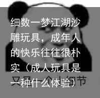 细数一梦江湖沙雕玩具，成年人的快乐往往很朴实（成人玩具是一种什么体验）成年人的玩具梦，