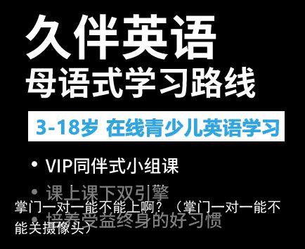 掌门一对一能不能上啊？（掌门一对一能不能关摄像头）