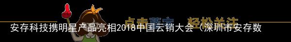 安存科技携明星产品亮相2018中国云销大会（深圳市安存数据技术有限公司）