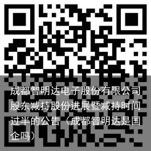 成都智明达电子股份有限公司股东减持股份进展暨减持时间过半的公告（成都智明达是国企吗）