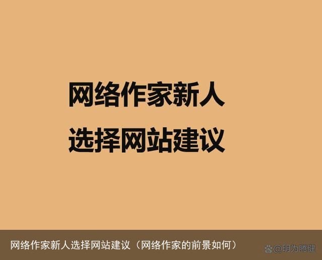 网络作家新人选择网站建议（网络作家的前景如何）