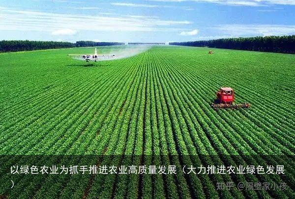以绿色农业为抓手推进农业高质量发展（大力推进农业绿色发展）