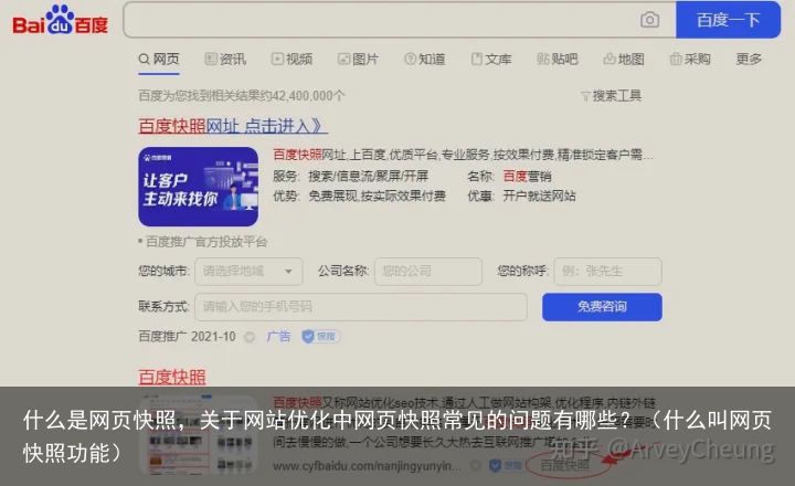 什么是网页快照，关于网站优化中网页快照常见的问题有哪些？（什么叫网页快照功能）