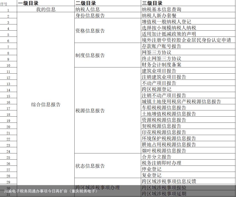 川渝电子税务局通办事项今日再扩容（重庆税务电子）