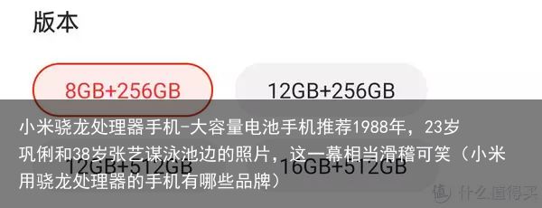 小米骁龙处理器手机-大容量电池手机推荐1988年，23岁巩俐和38岁张艺谋泳池边