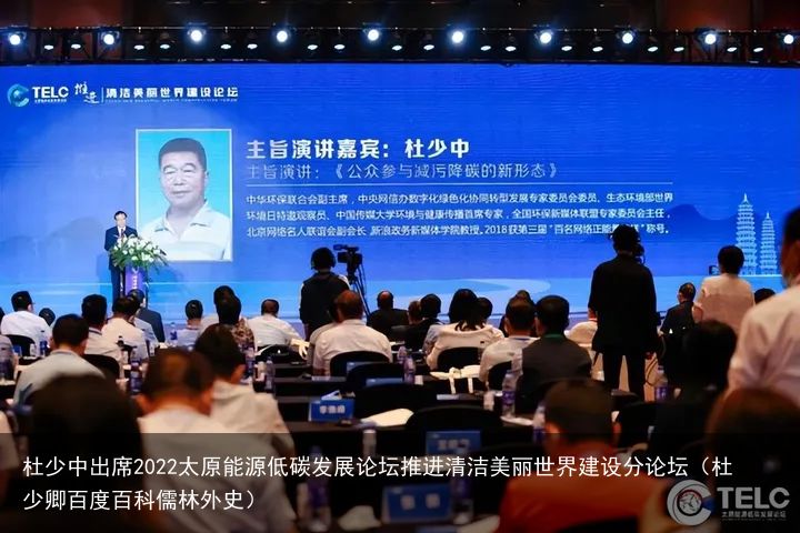 杜少中出席2022太原能源低碳发展论坛推进清洁美丽世界建设分论坛（杜少卿百度百科儒林外史）