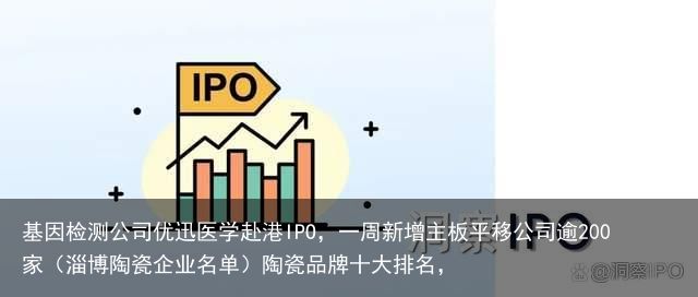 基因检测公司优迅医学赴港IPO，一周新增主板平移公司逾200家（淄博陶瓷企业名单）陶瓷品牌十大排名，
