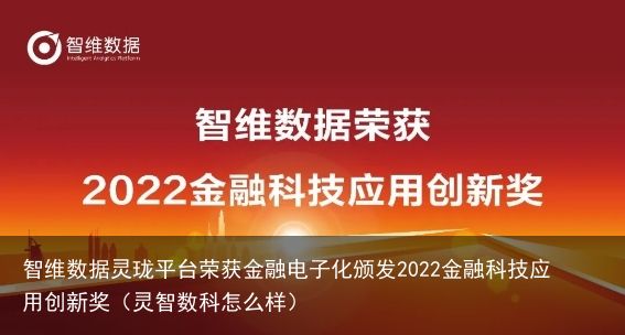 智维数据灵珑平台荣获金融电子化颁发2022金融科技应用创新奖（灵智数科怎么样）