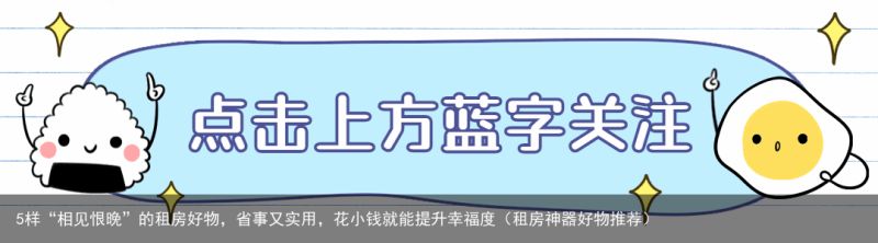 5样“相见恨晚”的租房好物，省事又实用，花小钱就能提升幸福度（租房神器好物推荐）