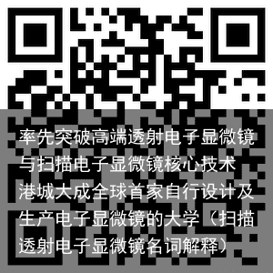 率先突破高端透射电子显微镜与扫描电子显微镜核心技术 港城大成全球首家自行设计及生产电子显微镜的大学（扫描透射电子显微镜名词解释）