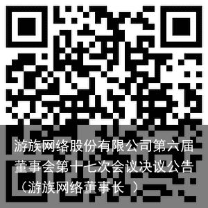 游族网络股份有限公司第六届董事会第十七次会议决议公告（游族网络董事长 ）