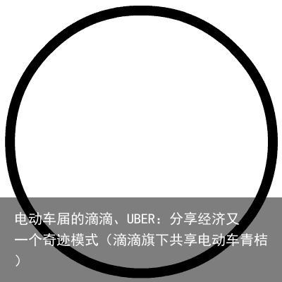 电动车届的滴滴、UBER：分享经济又一个奇迹模式（滴滴旗下共享电动车青桔）