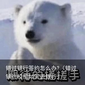 错过银行签约怎么办?（错过银行校招如何进银行）