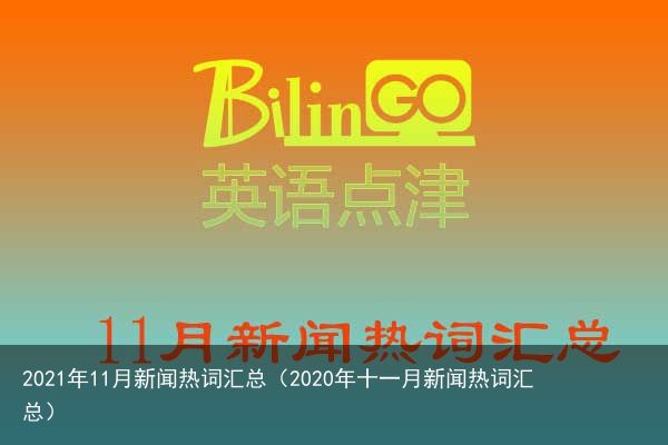 2021年11月新闻热词汇总（2020年十一月新闻热词汇总）