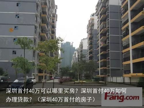 深圳首付40万可以哪里买房？深圳首付40万如何办理贷款？（深圳40万首付的房子）