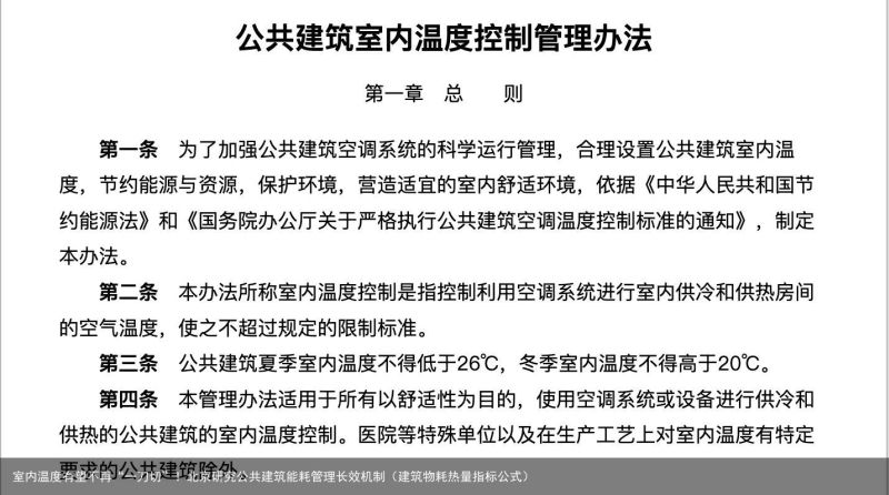 室内温度有望不再“一刀切”！北京研究公共建筑能耗管理长效机制（建筑物耗热量指标公式）