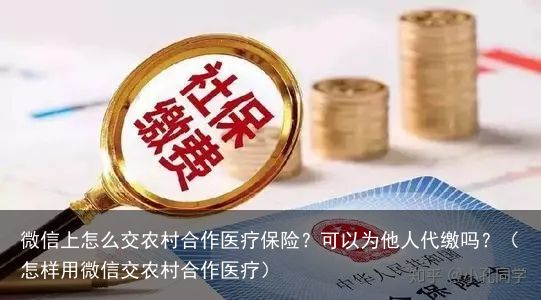 微信上怎么交农村合作医疗保险？可以为他人代缴吗？（怎样用微信交农村合作医疗）