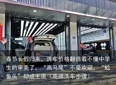 春节长假归来，洗车价格翻倍看不懂中学生的审美了，“高马尾”不受欢迎，“鲶鱼头”却