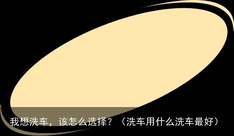 我想洗车，该怎么选择？（洗车用什么洗车最好）
