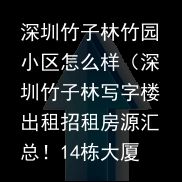 深圳竹子林竹园小区怎么样（深圳竹子林写字楼出租招租房源汇总！14栋大厦房源！）