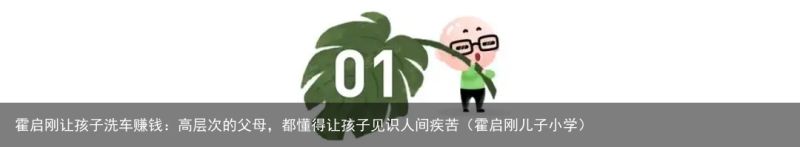 霍启刚让孩子洗车赚钱：高层次的父母，都懂得让孩子见识人间疾苦（霍启刚儿子小学）