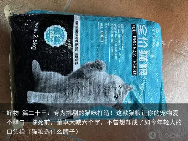 好物 篇二十三：专为挑剔的猫咪打造！这款猫粮让你的宠物爱不释口！临死前，董卓大喊六个字，不曾想却成了如今年轻人的口头禅（猫粮选什么牌子）