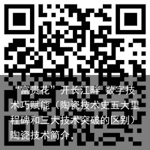“富贵花”开长江畔 数字技术巧赋能（陶瓷技术史五大里程碑和三大技术突破的区别）陶瓷技术简介，