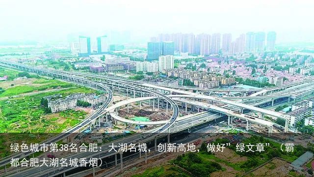 绿色城市第38名合肥：大湖名城，创新高地，做好”绿文章”（霸都合肥大湖名城香烟）