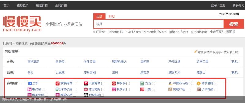 网购怕买贵了，全网搜一下：比价网排名（比价平台哪个好）