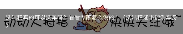 洗洁精真的可以洗车吗？看看专家怎么说的！（洗洁精能不能洗车身）