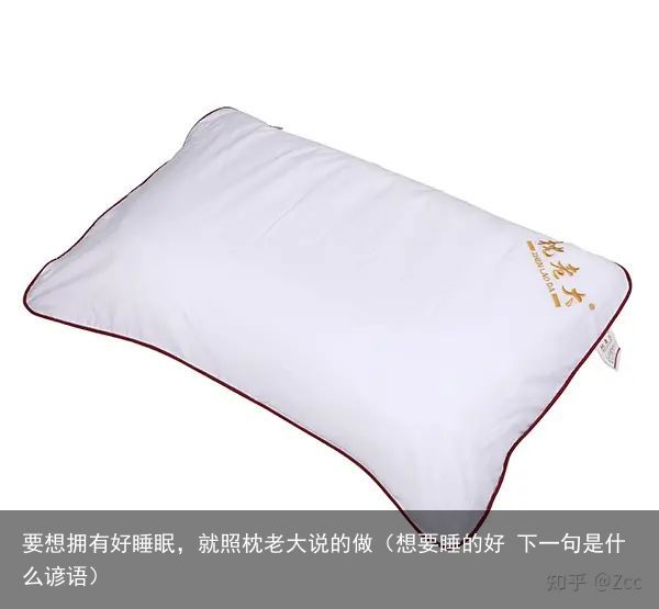 要想拥有好睡眠，就照枕老大说的做（想要睡的好 下一句是什么谚语）