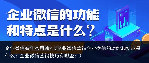 企业微信有什么用途?（企业微信营销企业微信的功能和特点是什么？企业微信营销技巧有哪些？）