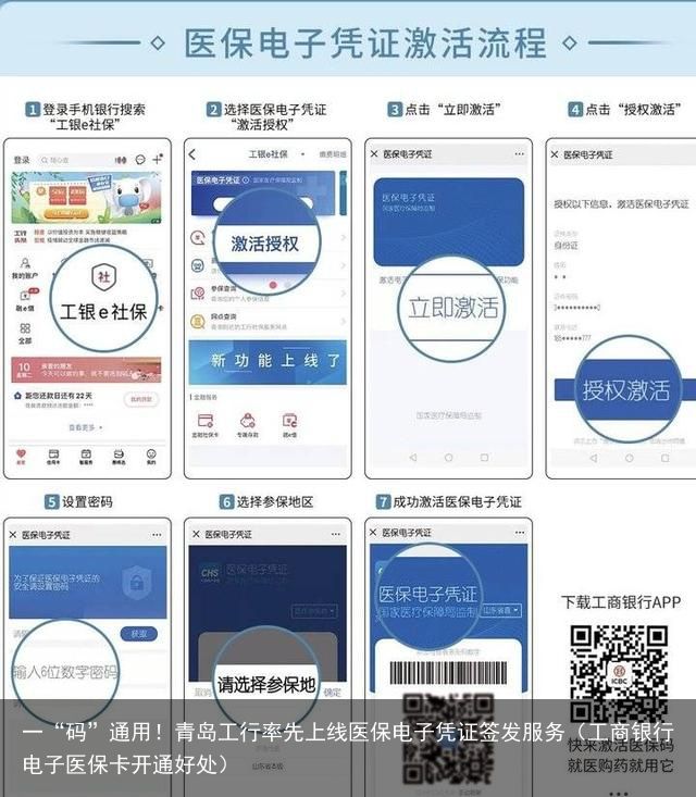 一“码”通用！青岛工行率先上线医保电子凭证签发服务（工商银行电子医保卡开通好处）