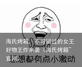 海氏烤箱，不可错过的女王好物王炸来袭（海氏烤箱~官网）