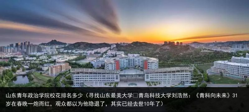 山东青年政治学院校花排名多少（寻找山东最美大学￨青岛科技大学刘浩然：《青科向未来》31岁在春晚一炮而红，观众都以为他隐退了，其实已经去世10年了）