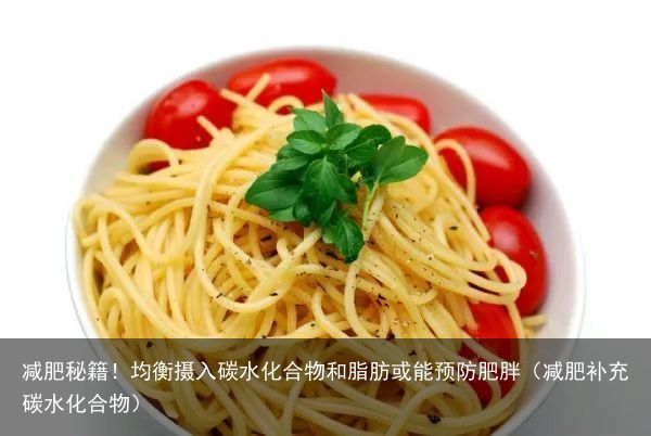 减肥秘籍！均衡摄入碳水化合物和脂肪或能预防肥胖（减肥补充碳水化合物）