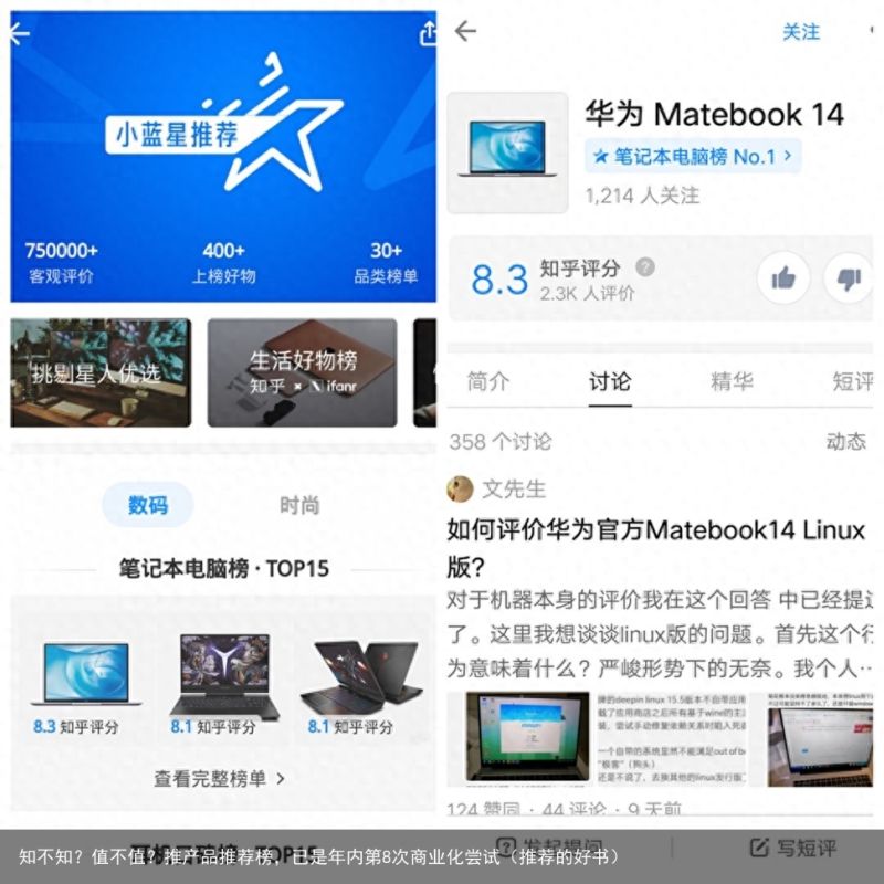 知不知？值不值？推产品推荐榜，已是年内第8次商业化尝试（推荐的好书）