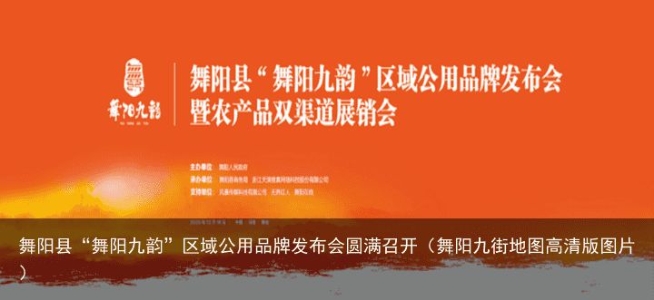 舞阳县“舞阳九韵”区域公用品牌发布会圆满召开（舞阳九街地图高清版图片）