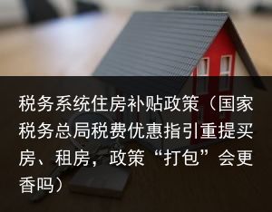 税务系统住房补贴政策（国家税务总局税费优惠指引重提买房、租房，政策“打包”会更香吗）