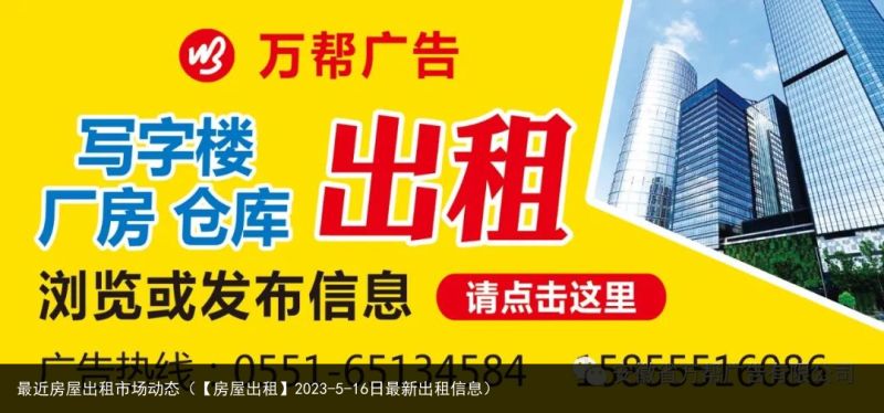 最近房屋出租市场动态（【房屋出租】2023-5-16日最新出租信息）