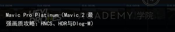 Mavic Pro Platinum（Mavic 2 最强画质攻略：HNCS、HDR与Dlog-M）