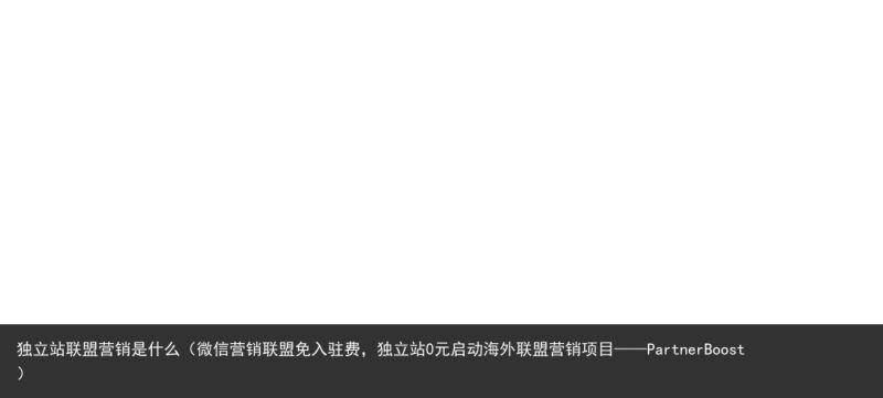 独立站联盟营销是什么（微信营销联盟免入驻费，独立站0元启动海外联盟营销项目——PartnerBoost）