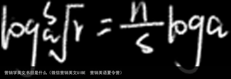 营销学英文书目是什么（微信营销英文UIBE  营销英语夏令营）