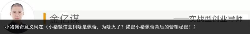 小猪佩奇意义何在（小猪微信营销啥是佩奇，为啥火了？揭密小猪佩奇背后的营销秘密！）