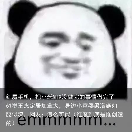 红魔手机，把小米MIX没做完的事情做完了61岁王杰定居加拿大，身边小富婆梁洛施如