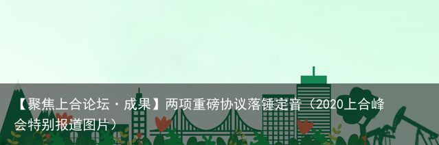 【聚焦上合论坛·成果】两项重磅协议落锤定音（2020上合峰会特别报道图片）