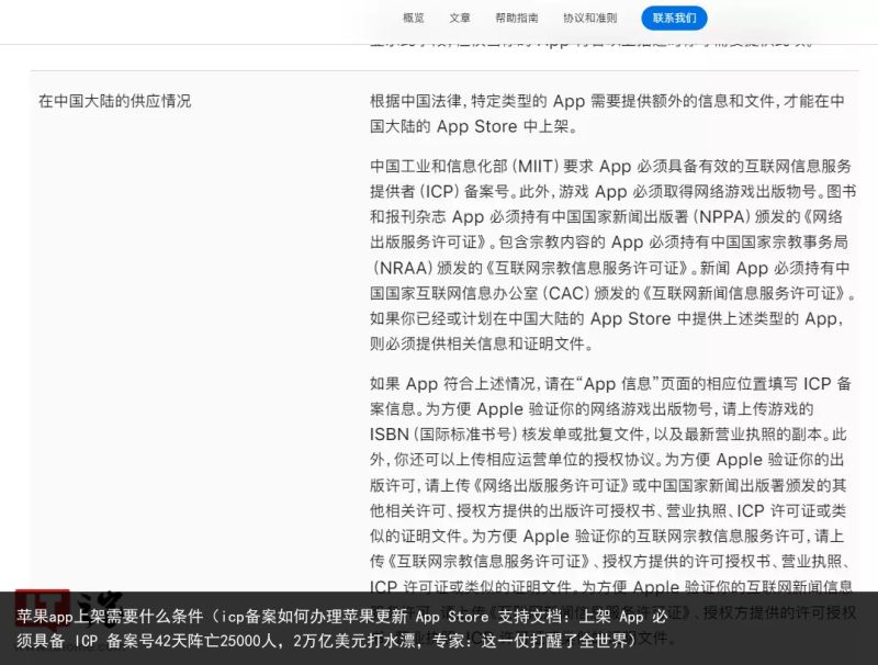 苹果app上架需要什么条件(icp备案如何办理苹果更新 App Store 支持文档:上架 App 必须具备 ICP 备案号42天阵亡25000人,2万亿美元打水漂,专家:这一仗打醒了全世界)